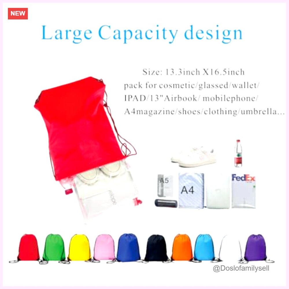 Polyester Drawstring Backpack Bulk 20 Pack For Gy… - image 4